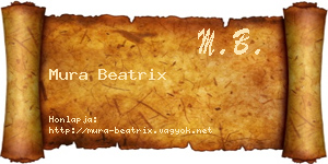 Mura Beatrix névjegykártya